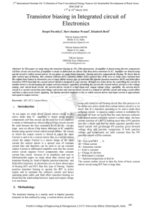 Transistor biasing in Integrated circuit of Electronics