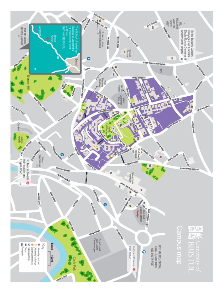 Bristol University Campus Map