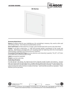 ES Series ACCESS DOORS