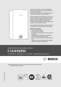 Bosch Therm C 1210 ES Installation Manual