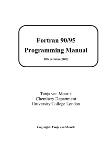 Fortran 90/95 Programming Manual
