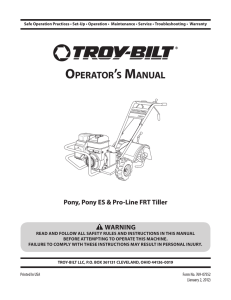 Operator`s Manual - Troy-Bilt