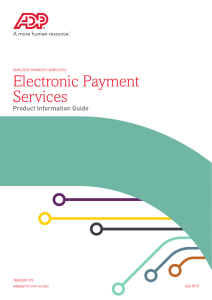 Electronic Payment Services