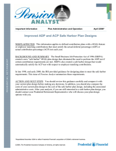 Improved ADP and ACP Safe Harbor Plan