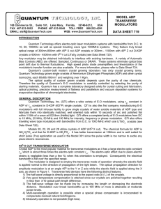 MODEL ADP TRANSVERSE MODULATORS DATA SHEET 719