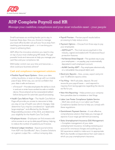 ADP Complete Payroll and HR