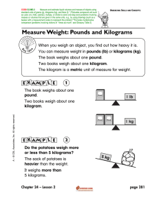 Measure Weight: Pounds and Kilograms