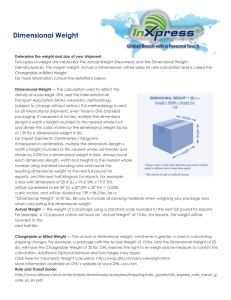 Dimensional Weight