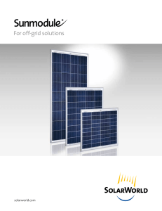 Sunmodule off-grid solutions