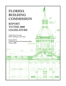 The Florida Building Commission Report to the 2008 Legislature