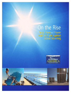 On the Rise: Solar Thermal Power and the Fight Against Global