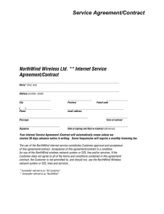 Service Agreement/Contract