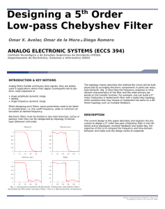 Designing a 5th Order Low-pass Chebyshev Filter Omar X. Avelar