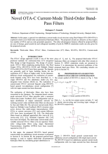 Novel OTA-C Current-Mode Third-Order Band- Pass