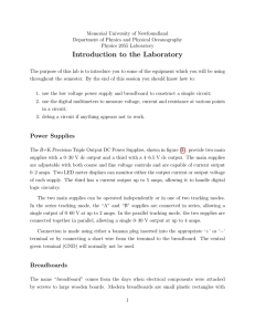Introduction to the Laboratory - Physics and Physical Oceanography