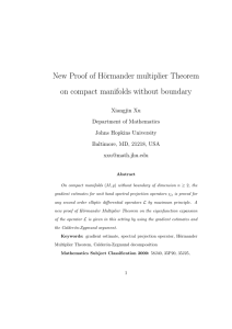 New Proof of Hörmander multiplier Theorem on compact manifolds