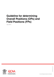 Guideline for determining OPs and FPs