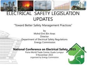 Electrical Safety Legislation Updates
