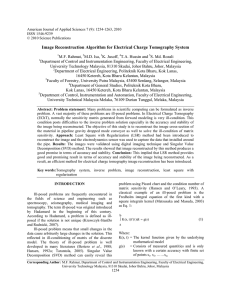 Image Reconstruction Algorithm for Electrical Charge Tomography