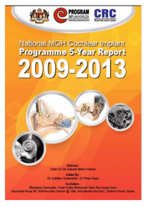 national(moh(cochlear(implant(programme( 5<year(report:(2009