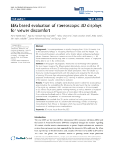 EEG based evaluation of stereoscopic 3D displays for viewer