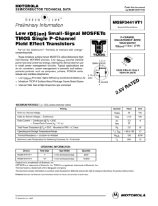 Low rDS(on) Small-Signal MOSFETs TMOS Single P