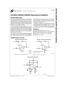 LM108A/LM208A/LM308A Operational Amplifiers