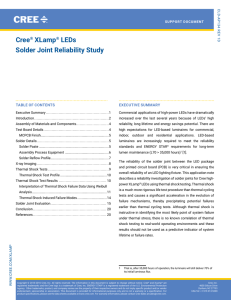 Cree XLamp LEDs Solder Joint Reliability Study