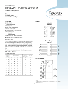 UT54ACS153 - Aeroflex Microelectronic Solutions