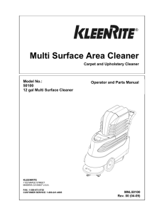 Multi Surface Area Cleaner