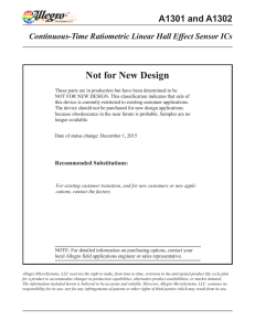 A1301EUA-T Datasheet - Allegro Microsystems