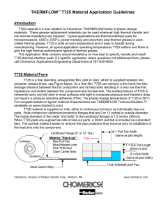 THERMFLOW T725 Material Application Guidelines