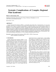 Systemic Complications of Complex Regional Pain Syndrome