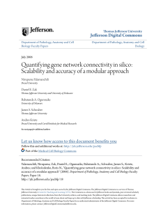 Quantifying gene network connectivity in silico