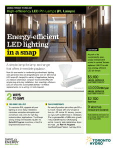 Energy-efficient LED lighting in a snap