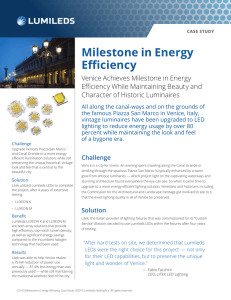 Venice Achieves Milestone in Energy Efficiency