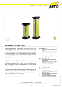 ALDEBARAN® 4000A X SErIES - SETOLITE Lichttechnik GmbH