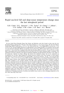 Rapid sea-level fall and deep-ocean temperature change since the