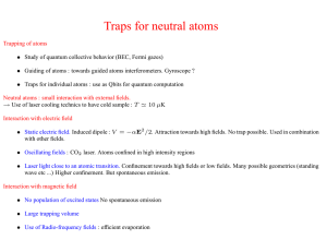 Traps for neutral atoms