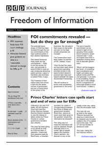 Freedom of Information journal - Volume , Issue 5