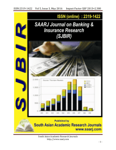 ISSN:2319-1422 Vol 5, Issue 4-5, May-June 2016 Impact