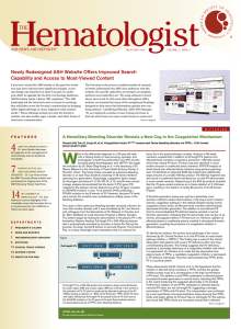 The Hematologist: May-June 2014 - American Society of Hematology
