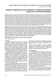 Analysis of lightning current distribution in lightning protection