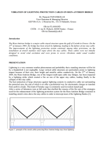 VIBRATION OF LIGHTNING PROTECTION CABLES ON RION