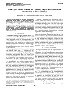 Fiber Optic Sensor Network for Lightning Impact Localization and