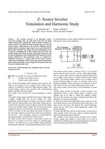 Z- Source Inverter Simulation and Harmonic Study