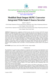 Modified Dual Output SEPIC Converter Integrated With