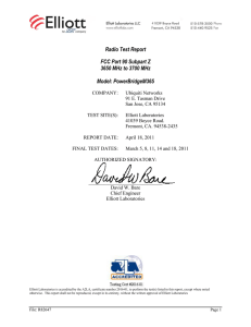 Radio Test Report FCC Part 90 Subpart Z 3650 MHz to 3700 MHz