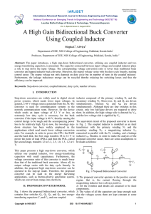 A High Gain Bidirectional Buck Converter Using Coupled Inductor