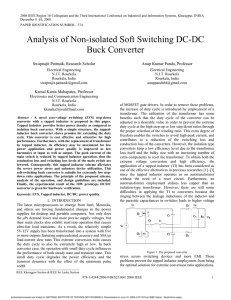 Analysis of Non-isolated Soft Switching DC